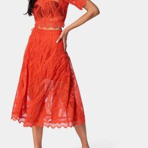 Bebe, Open Lace Full Skirt, size 0
